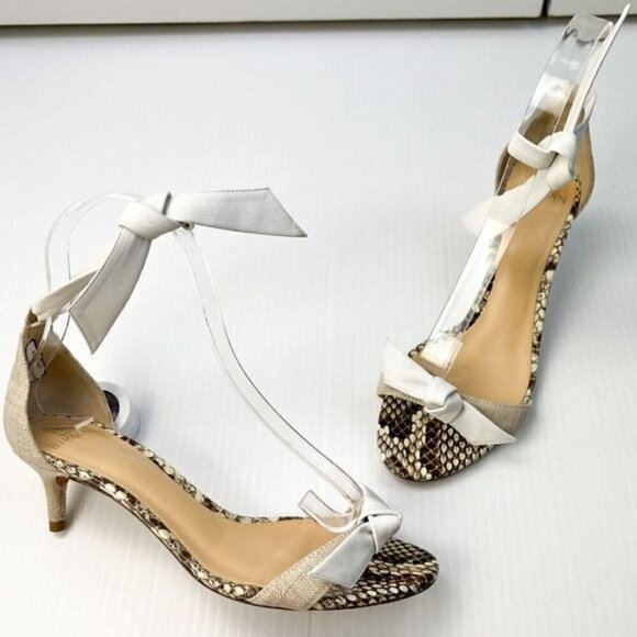 ALEXANDRE BIRMAN Sandals womens 6.5 Animal Print Leather Trim Embellishment - Picture 2 of 15